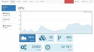 The monitoring view of the NSCP Web interface